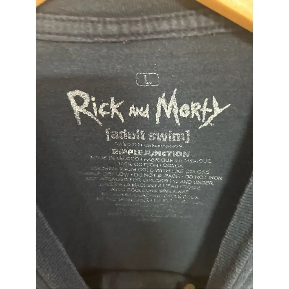 Rick and Morty Adult Swim Large (L) Navy T-Shirt